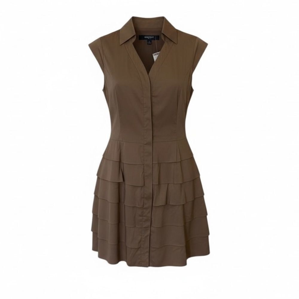 Nine West Cotton Blend Tiered Mini Dress‎